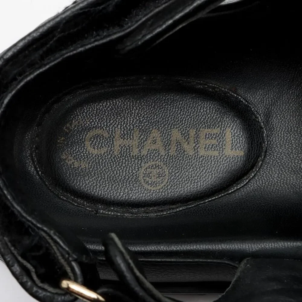Chanel Calfskin Velcro Dad CC Sandals - Size 9 / 39 - FINAL SALE